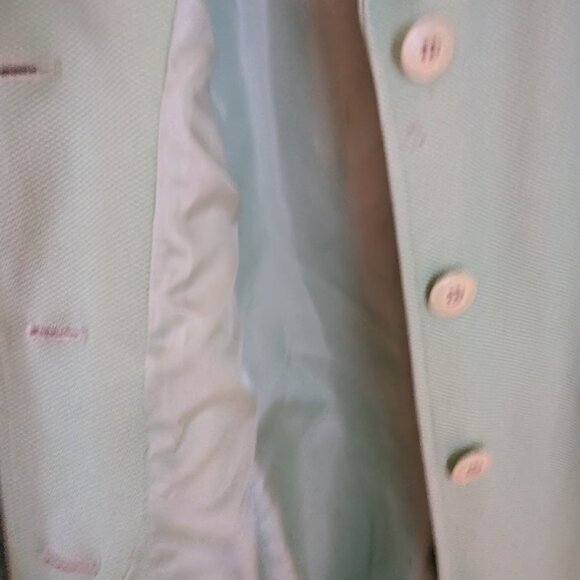 LIME GREEN LIGHT WEIGHT SPORTY CAR COAT - Picture 3 of 4